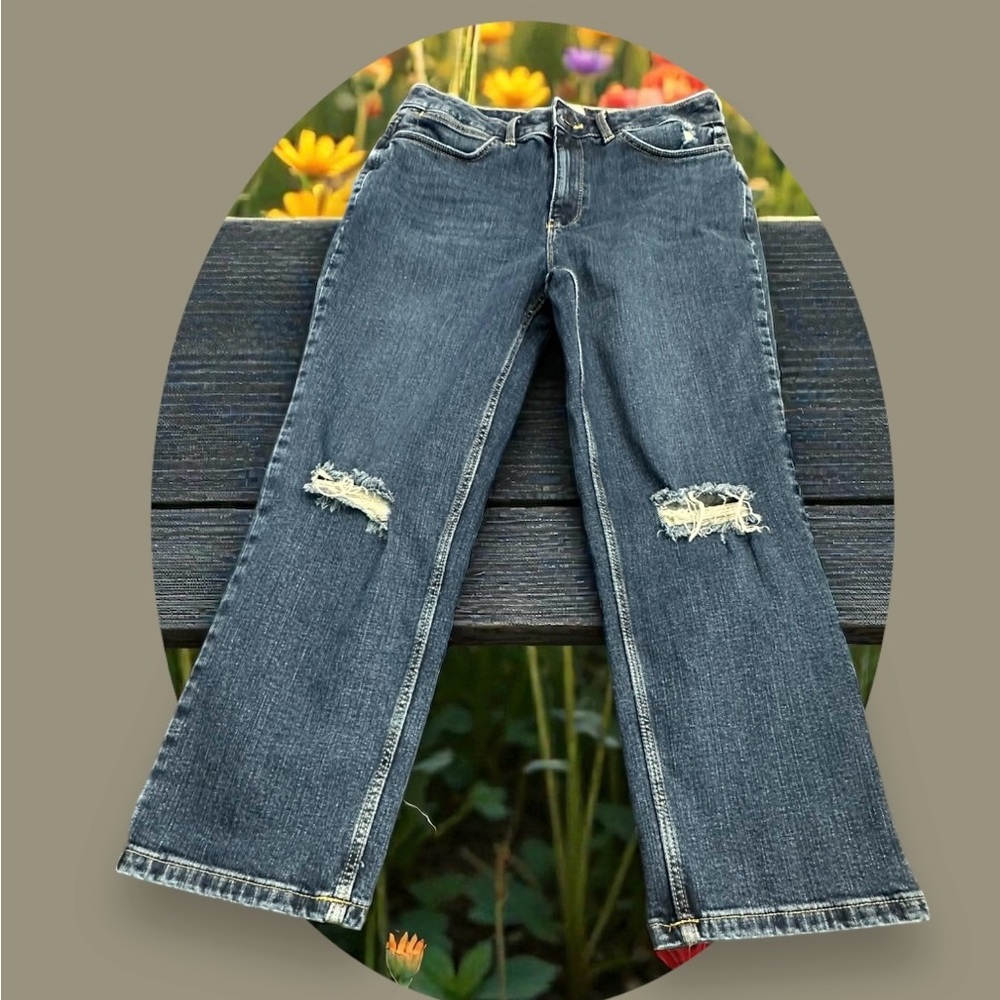 Wrangler High Rise True Straight Crop Jeans. Size: 10